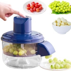 Rechargeable Automatic Grape Peeler Machine With 5-Blade Stainless Steel System 1300mAh Rechargeable Battery Small Commercial Fruit Skin Remover Tool for Cherry Tomatoes and Garlic